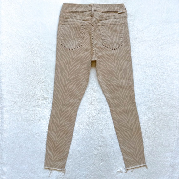 MOTHER The Looker Skinny Ankle Fray Cropped Sweet Stripes Stretch Jeans - Picture 8 of 11